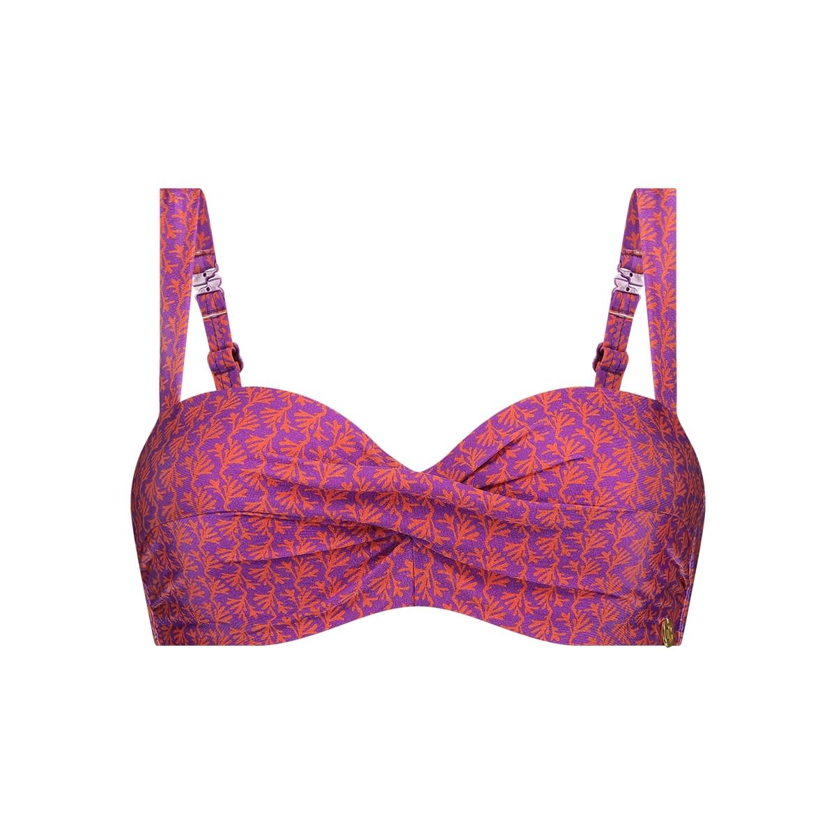 ten Cate Beach - Coral Twisted Bikini Top Dames