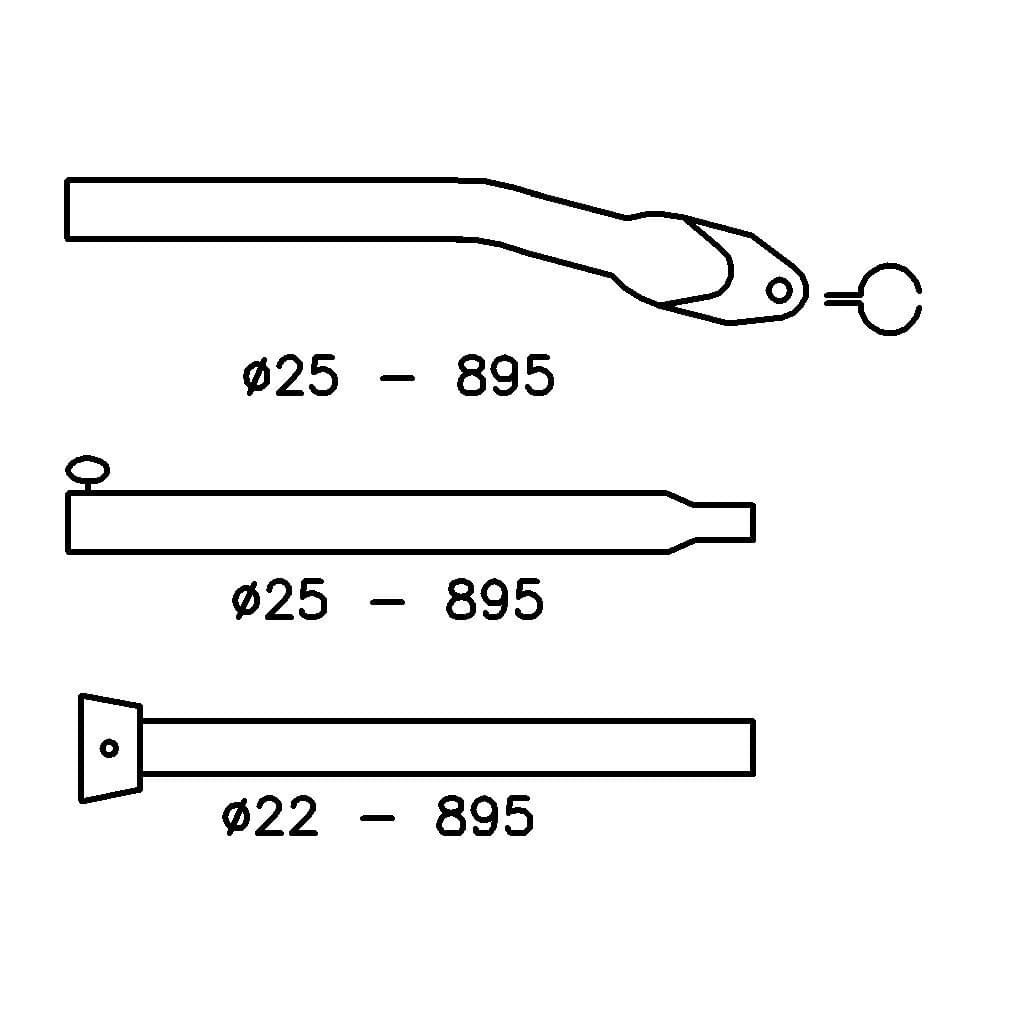 Campking - Aandrukstang 25/22 mm Aluminium