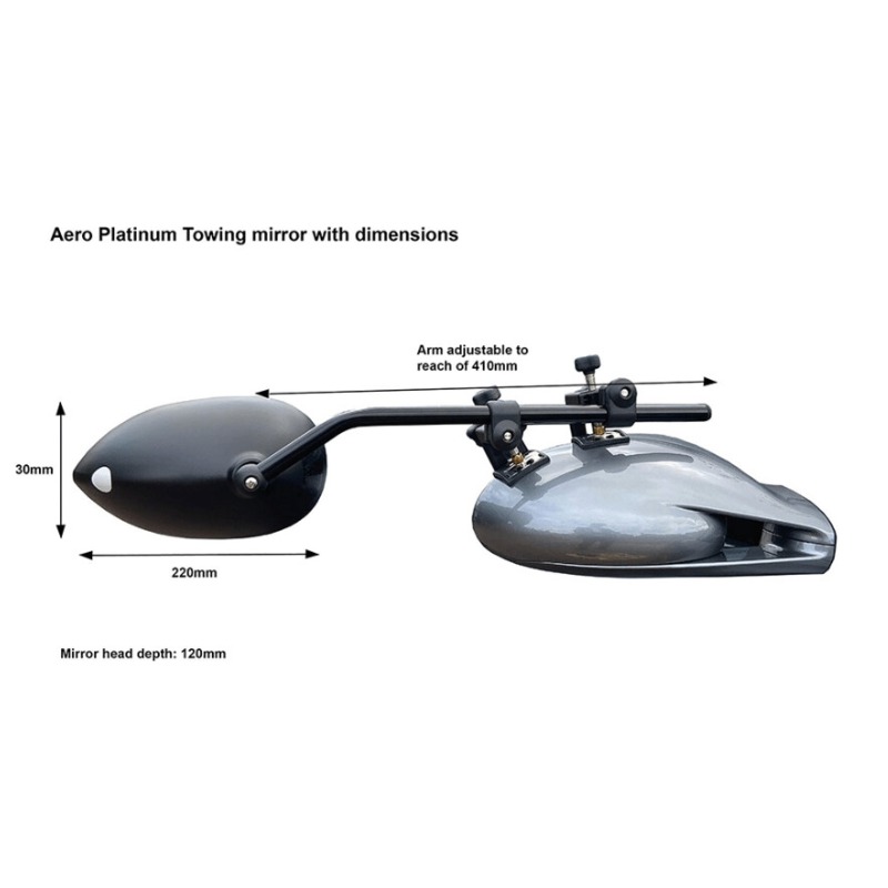 Milenco - Aero Platinum Caravanspiegel Set